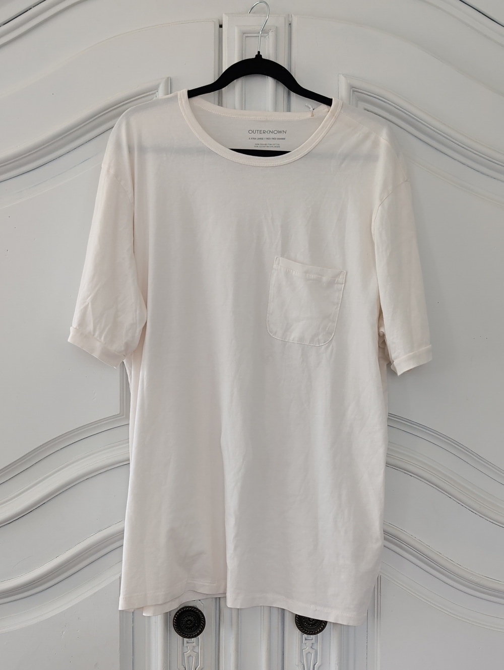 NWT Outerknown ORGANIC COTTON Men's Cream Pocket T-Shirt